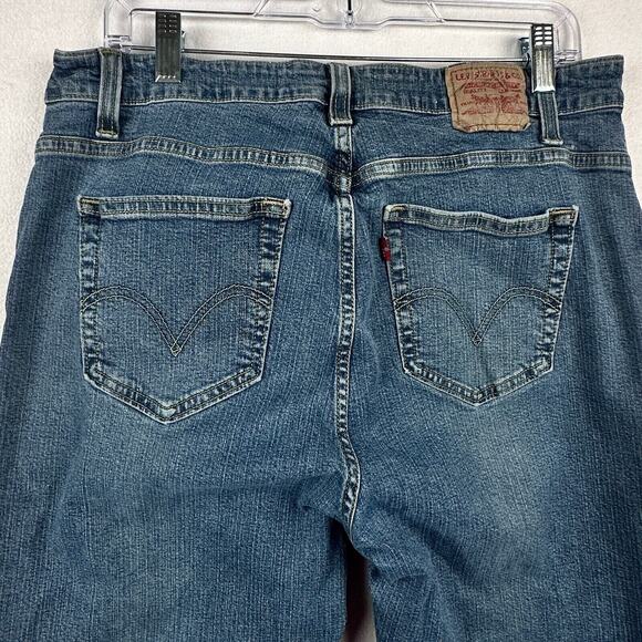 Levis 515 Stretch Denim Boot Cut Flare Mid Rise Jean Size 16 Western Y2K Cowgirl - Picture 3 of 4